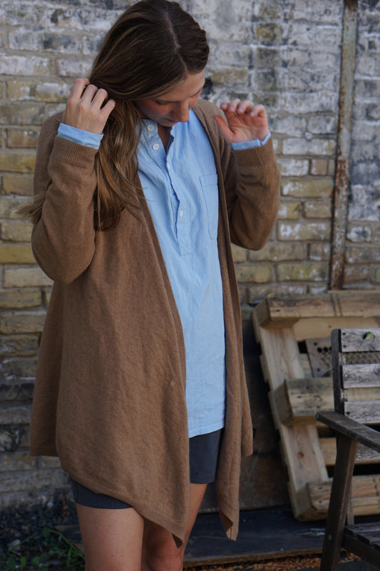 Cardigan in Camel Braun S-M